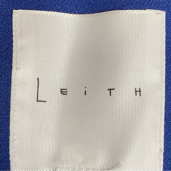 Leith Womens Trench Coat Lightweight Open-Front Blue Stretch - Picture 10 of 12